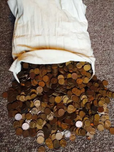 LOT OF 500 Coins Mixed 1930's D and S Mint Marked Lincoln Wheat Cent Pennies