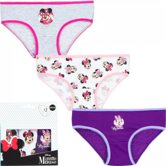 Kinder Unterhose Slip Minnie Maus 3er SET Gr.92/98 104/110 116/122 36652