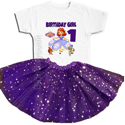 Sofia the First Party 1st Birthday Tutu Outfit Personalized Name option