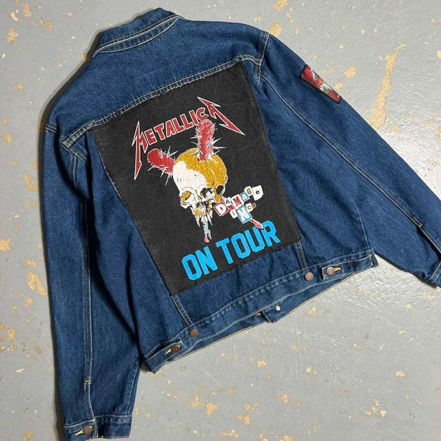 Vintage 80s Metallica Damage Inc Tour Generation One Denim Band Jacket