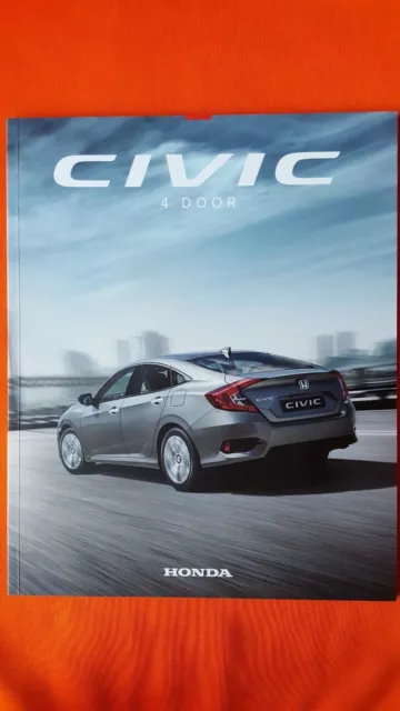 Honda Civic 4 Door SE SR EX car brochure catalogue August 2018 MINT