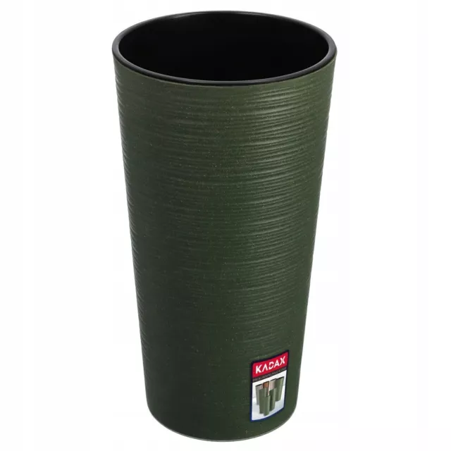 KADAX Macetero con inserto, macetero, de plástico, 30 cm, verde
