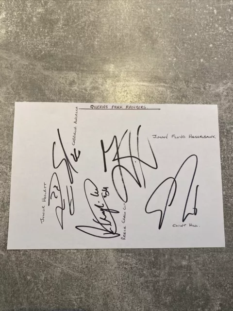 34 x Queens Park Rangers Fc signatures - hand signed - white autograph paper