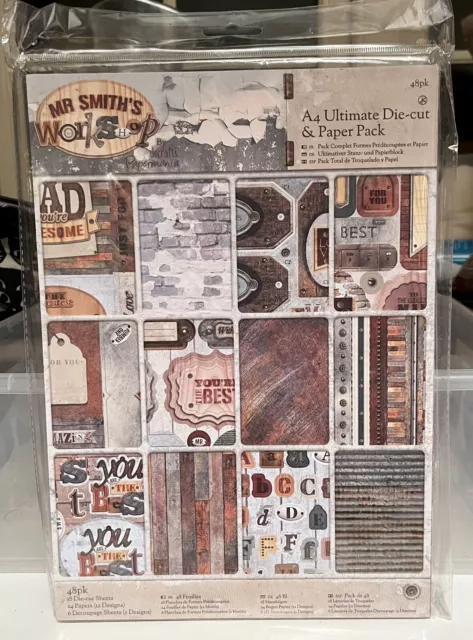 Mr Smith’s Workshop A4 Ultimate Die-cut & Paper Pack By Docrafts Papermania 48pk