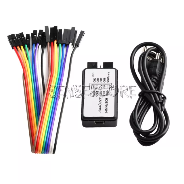 24MHz 8 Channel USB Logic Analyzer 8 CH Logic Analyzer for Arduino MCU