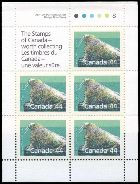 Canada Stamps Booklet of 5, Atlantic Walrus, #1171 BK104c MNH 3