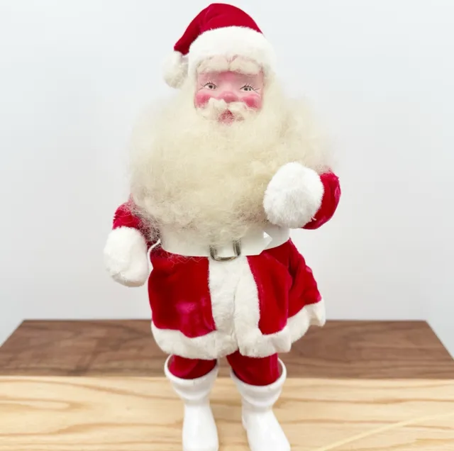 Vintage 1950’s Harold Gale Santa Claus Store Display Plush Figure 14" VGUC CLEAN