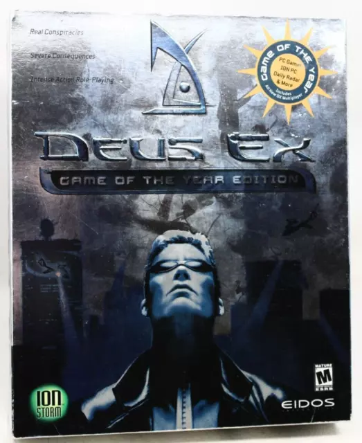 Deus Ex: Game of the Year Edition (PC, 2001) Big Box