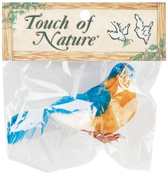 Pájaro seta con alambre 3,5" - pájaro azul oriental -MD20552