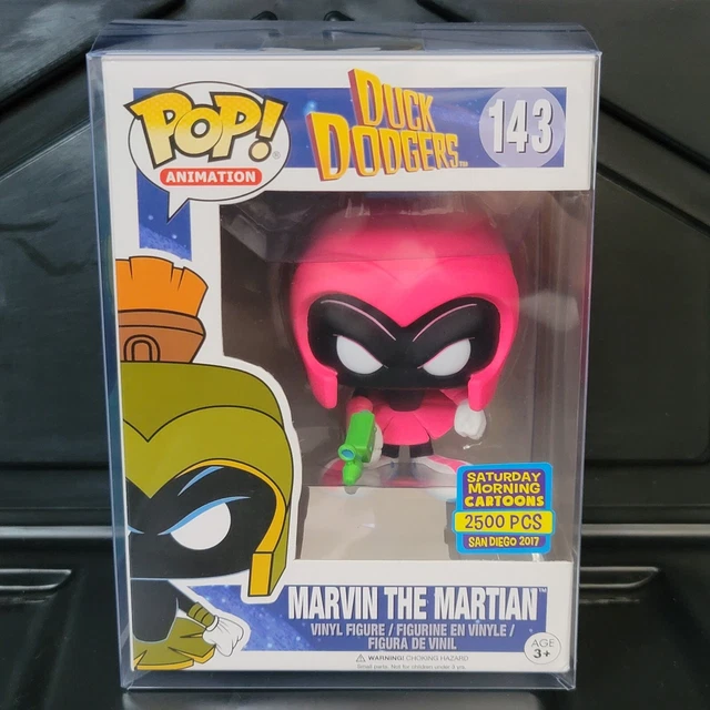 SDCC 2017 Duck Dodgers Marvin The Martian Neon Pink Funko Pop #143 Limited 2500