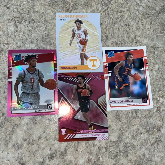 2021 panini chronicles basketball pink parallel rookie card lot Cade Cunningham