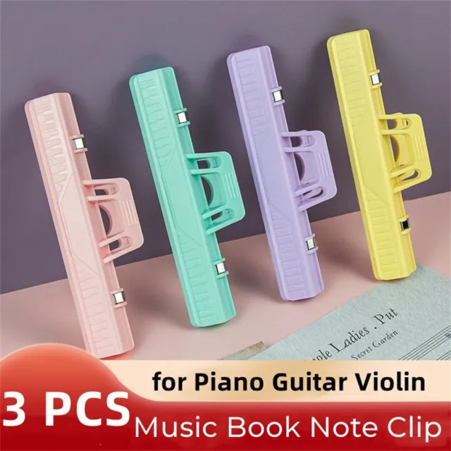 Convenient and Compact Music Book Page Holders for Piano Guitar Violin Set of 3