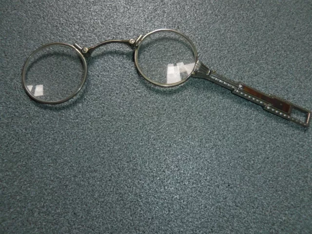 Occhiali Pince-Nez Francesi Pieghevoli Da Teatro Antichi Primi 900