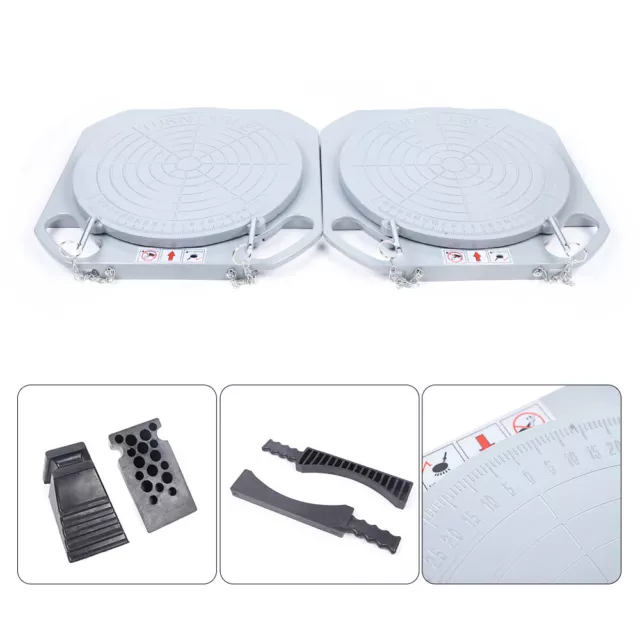 Car Wheel Front End Alignment Turn Plates Alignment Turntable Tool 2Pcs/Set