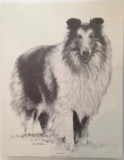 Collie Dog Print Black @ White Limited Edition 11 X 14  enjoy yours today!
