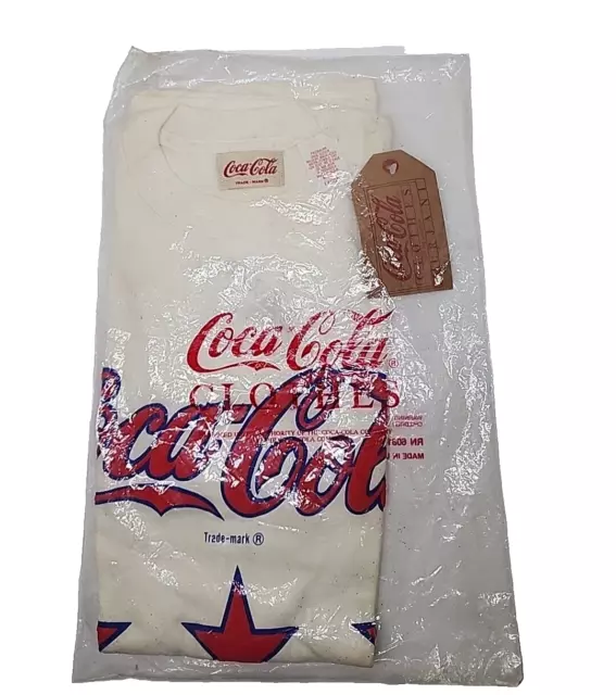 Vintage 80s Coca Cola Clothes by Murjani T-shirt Large NOS USA 1986  #935