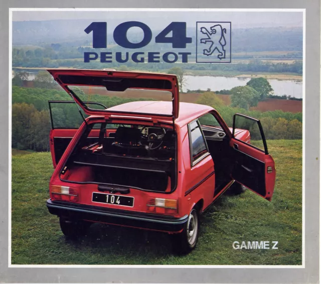 Catalogue prospekt brochure Peugeot 104 3 portes (gamme Z) 1982 FR - version 2