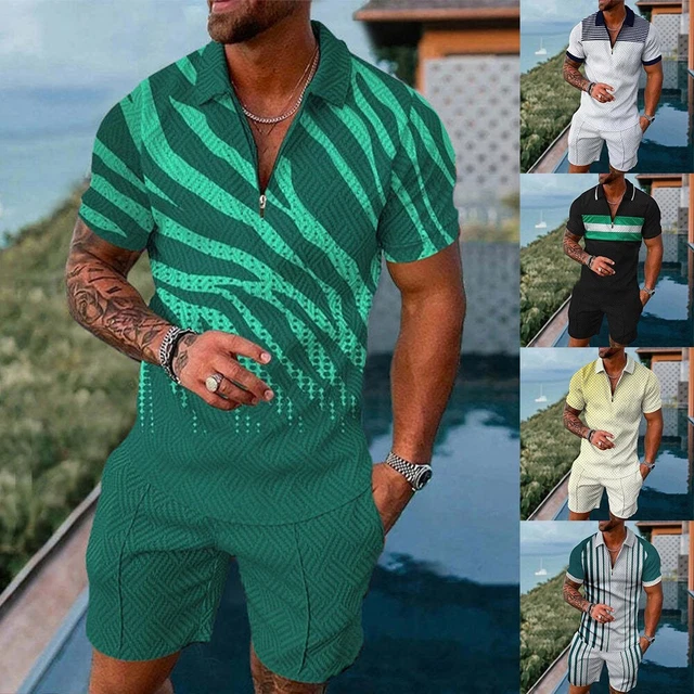 Lot de 2 tenues décontractées à manches courtes pour hommes