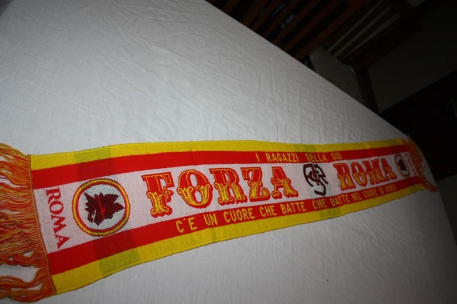 FOOTBALL SCARF OF The Italian Team A.S. ROMA Ultras Forza ROMA 