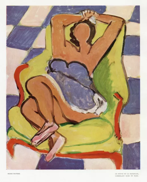 Henri Matisse "Le repos de la danseuse" from Verve 1945