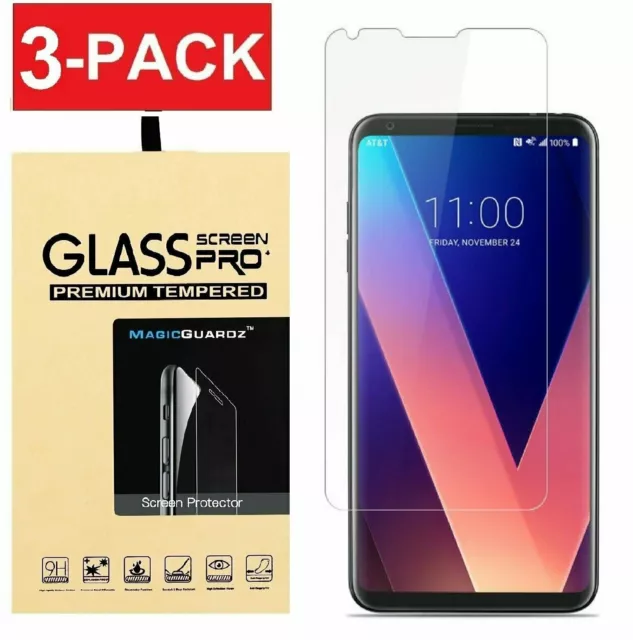 3-Pack Tempered Glass Screen Protector For LG V30/V30+ Plus/V35 ThinQ