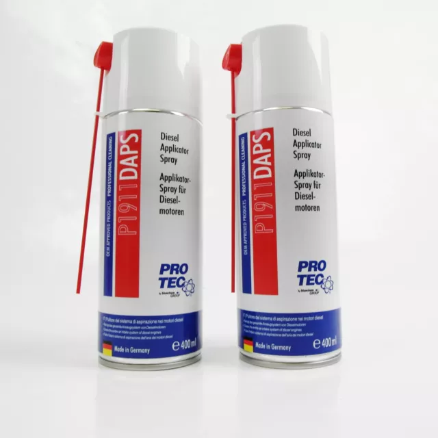 2x PRO TEC Daps Diesel Applicateur Spray A 400ml P1911 Ansaugtrakt & Combustion