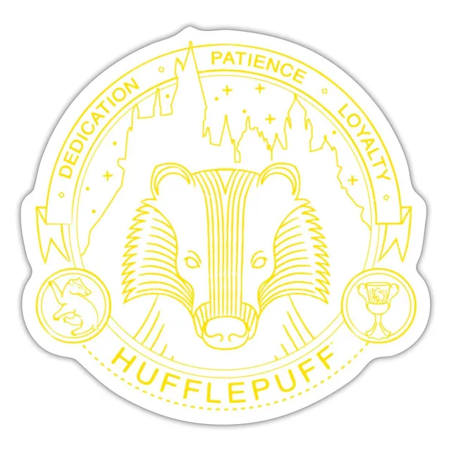 Harry Potter Hufflepuff Dachs Wappen Aufkleber Sticker