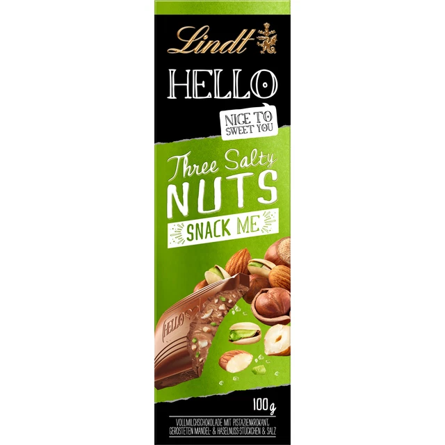 Lindt Hello Lavagna Tre Nuts 100g