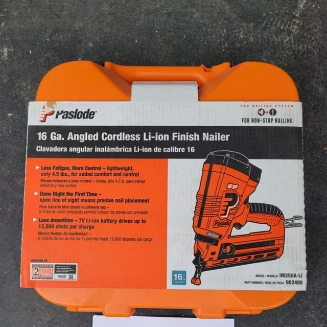 Paslode 902400 16 Gauge Angled Cordless Li-Ion Finish Nailer, New