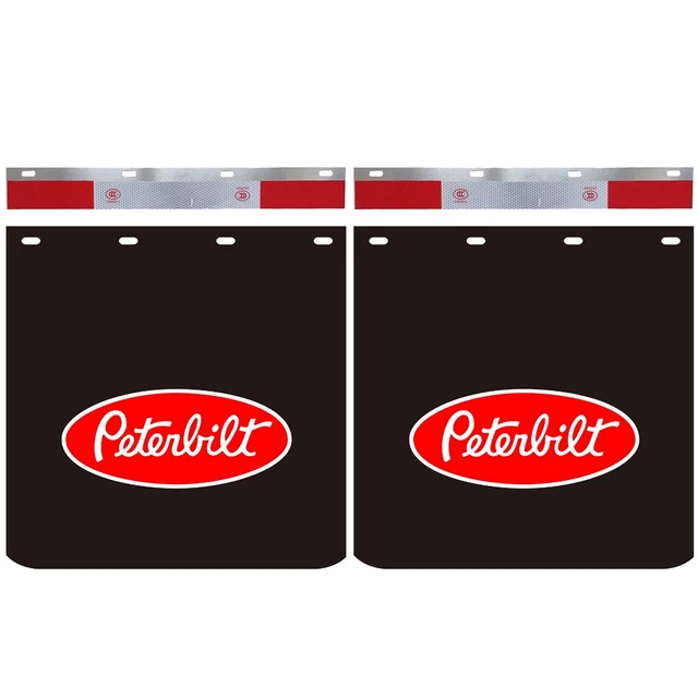 24" Mud Flaps and Reflector Strips for Trailer Heavy-duty Truck Semi-Truck 2 Set