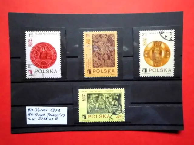 BM. Briefmarken Polen 1973 Briefmarkenausstellung POLSKA '73 Mi. Nr. 2258-2261 o