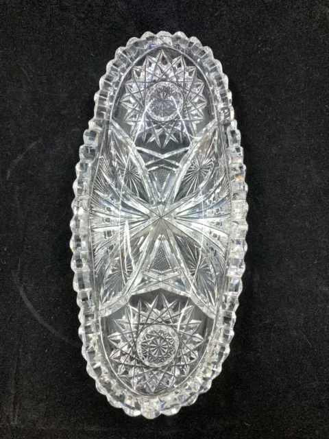 Antique American Brilliant ABP cut crystal Tassel brunswick Fine Diamond Panels
