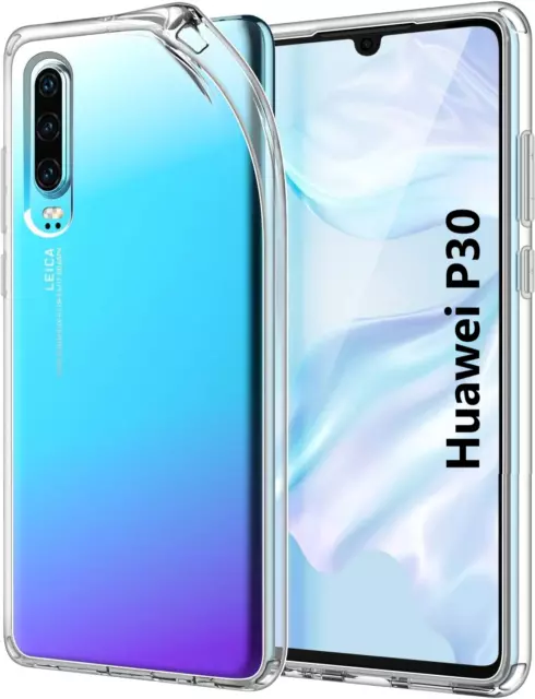 Hülle für Huawei P30 Handyhülle Schutz Silikon TPU Transparent Case Cover