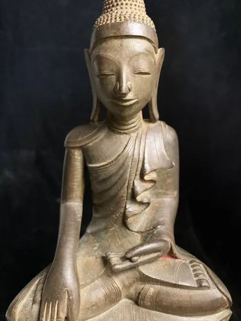 Burma Myanmar SE Asia detailed bronze Buddha late Shan/early Mandalay 18-19th c 2
