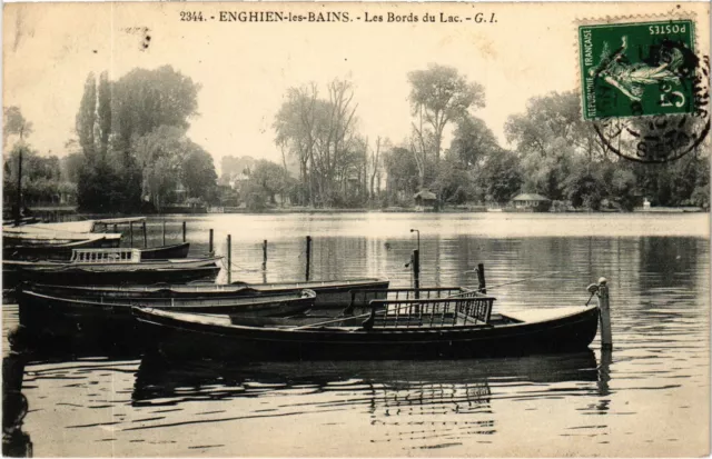 CPA Enghien les Bains Les Bords du Lac FRANCE (1308292)