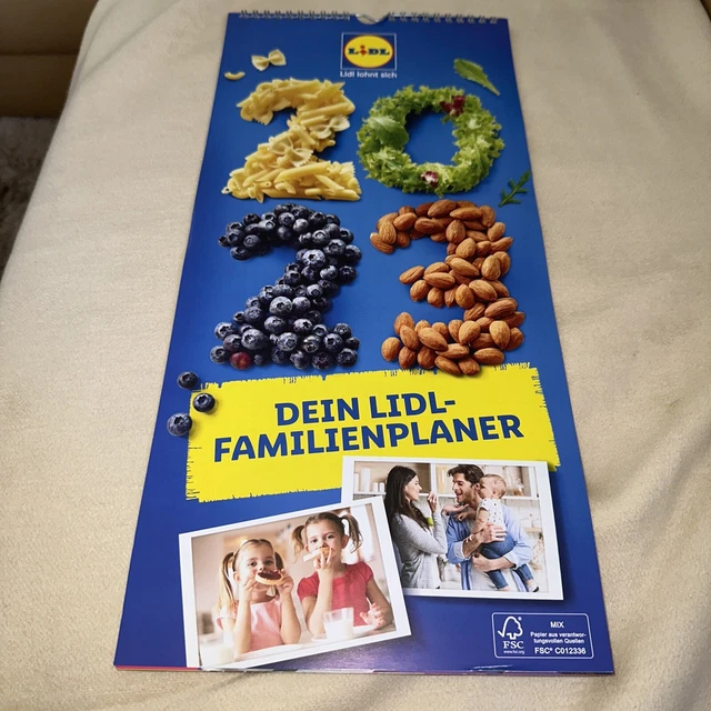 LIDL CALENDAR 2023 Family Calendar, Wall Calendar, Scheduler, 5 Columns