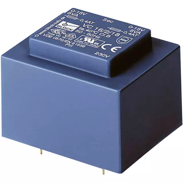 Block VC 16/1/18 Transformateur pour circuits imprimés 1 x 230 V 1 x 18 V/AC 16