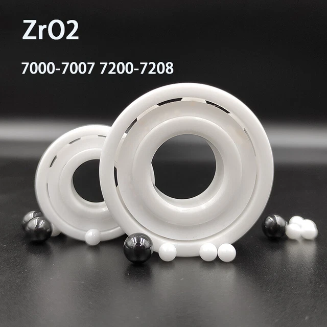 ZIRCONIA ZRO2 ANGULAR Contact Ceramic Bearings 7000-7007 7200-7208 ...