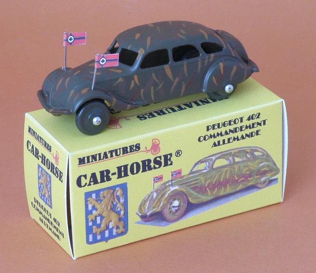 CAR-HORSE PEUGEOT D3A D4a fourgon Byrrh style Dinky fin de stock EUR 69