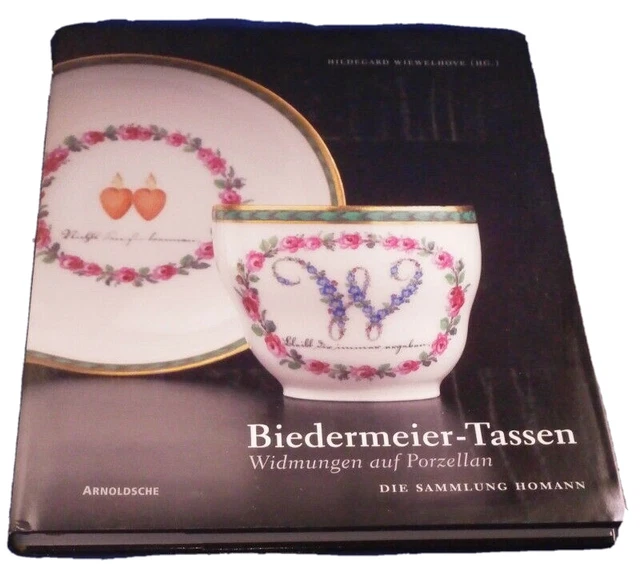 German Biedermeier Tassen Reference Porcelain Book Cups with Sayings on them