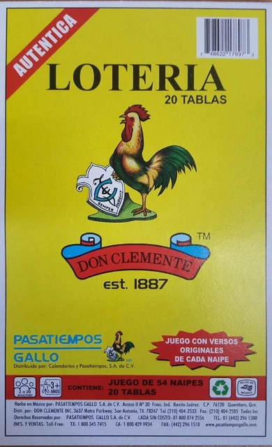 Loteria 20 DIFFERENT Boards 1 Deck Mexican Bingo Game Authentic Don Clemente