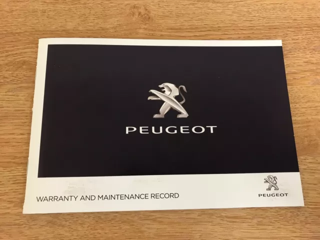 NEW PEUGEOT SERVICE HISTORY AND MAINTENANCE RECORD BOOK GENUINE expert partner