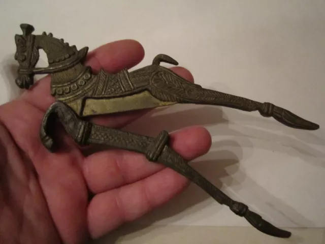 Running Horse Betel Nut Cracker Vintage Brass Sarota Elegant 7" Long Bba-9A
