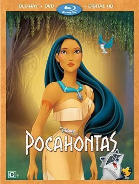 Pocahontas Disney DVD + Blu-ray + Digital HD + Slipcover NEW