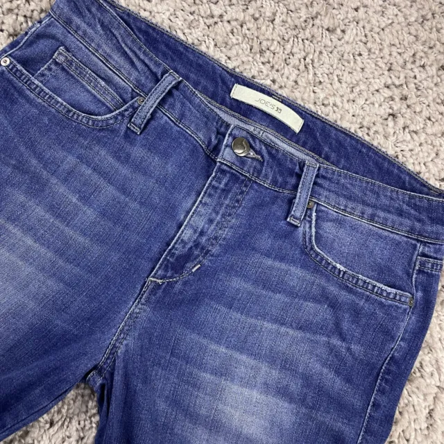 Joe's Soo Soft Jeans Women's Size 30 Mid-Rise Skinny Dark Wash Whiskers Denim