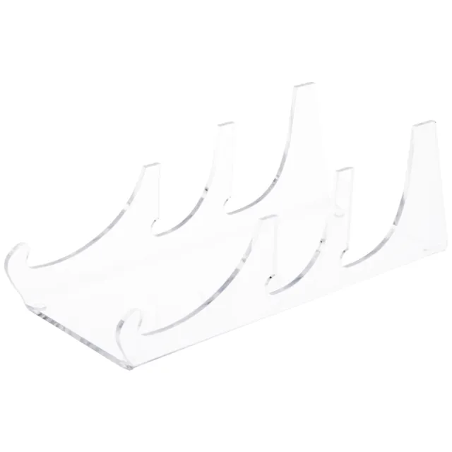 Plymor Acrylic 3 Piece Place Setting Holder, 3.25" H x 3.5" W x 8.75" D (3 Pack)