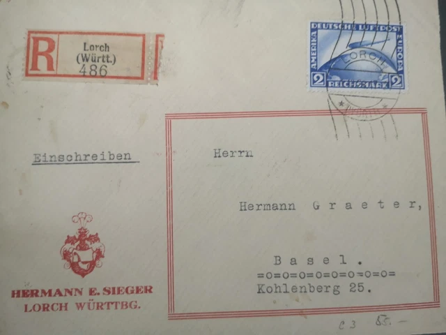 Zeppelinpost  echt gelaufen