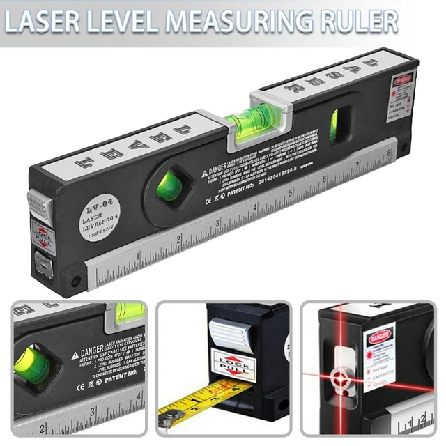 Livello linea trasversale multiuso con metro a bolle nastro di misura per appendere A