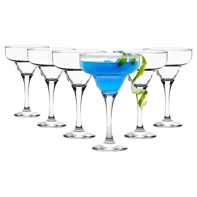 6x LAV Misket Margarita Glasses Glass Party Cocktail Drinking Set 300ml Clear