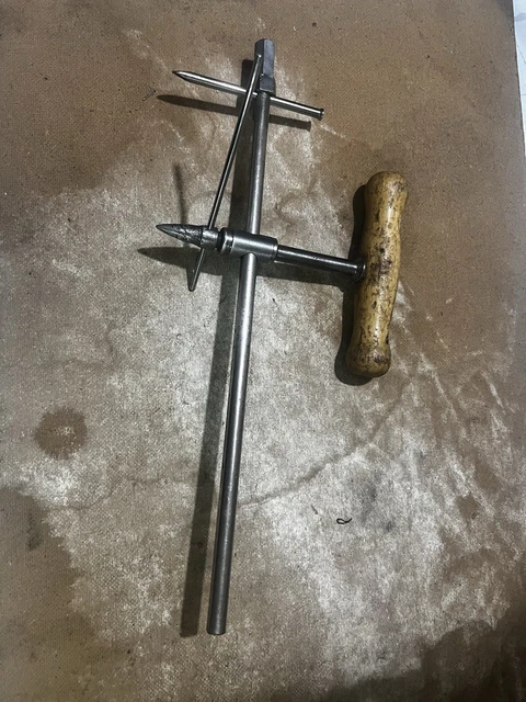 Outil Ancien : Compas à Rondelles De Cordonnier / Bourrelier - Occasion